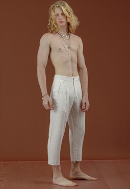 Tailoring Pants in Pure Linen