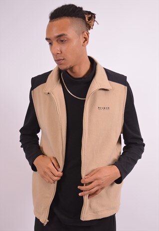 VINTAGE REEBOK FLEECE GILET BEIGE