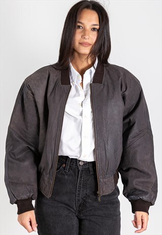VINTAGE 80S REAL LEADER BOMBER JACKET / S9530