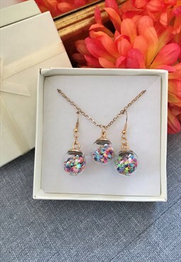 Stars Necklace & Earrings Jewellery Set