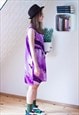 PURPLE SLEEVELESS TROPICAL DOLPHIN MOTIVES DRESS