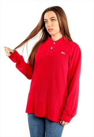 VINTAGE LACOSTE LONG SLEEVE POLO SHIRT T478