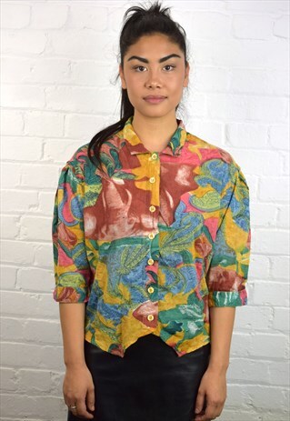 VINTAGE 90'S PATTERNED BLOUSE
