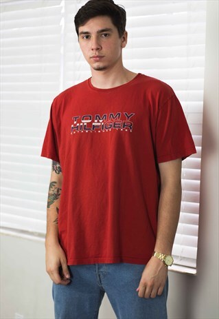 VINTAGE TOMMY HILFIGER T-SHIRT LOGO 90S XL 7.1