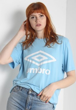 Vintage Umbro Big Logo T-shirt Blue