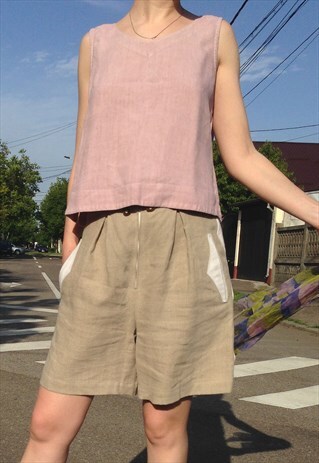FAVOURITE LINEN DUSTY PINK TOP