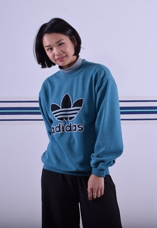 TEAL TREFOIL ADIDAS SWEATSHIRT