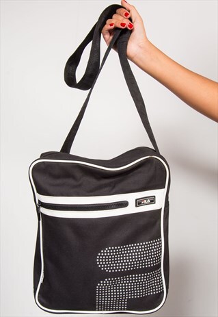 90'S VINTAGE BLACK FILA SPORTS SATCHEL SHOULDER BAG
