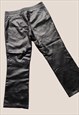 VINTAGE CALVIN KLEIN LEATHER TROUSERS IN BLACK