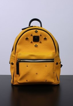 Mcm backpack monogram yellow XS size yellow