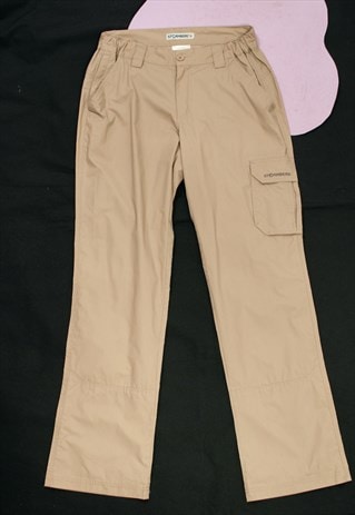 VINTAGE CARGO PANTS Y2K UTILITY RAVE TROUSERS IN KHAKI