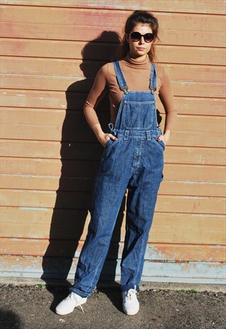 VINTAGE 90S BLUE DENIM DUNGAREES