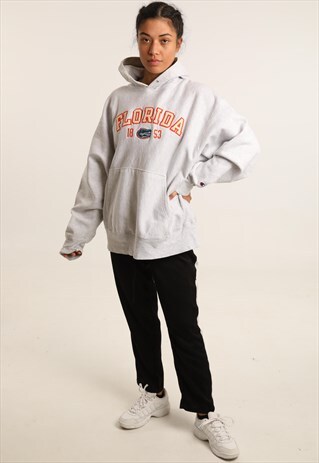 VINTAGE CHAMPION EMBROIDERED COLLEGE HOODIE