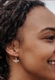 Sterling Silver Bee Huggie Hoop Earrings