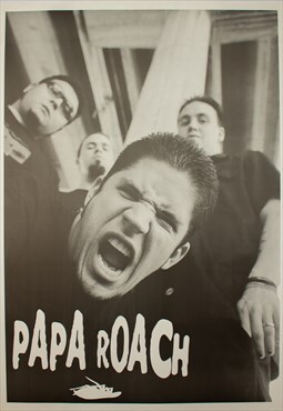 Original Vintage PAPAROACH B&W Deadstock Poster