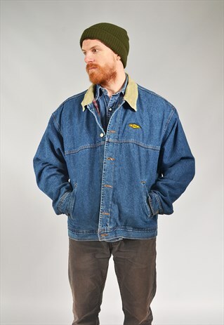 VINTAGE DARK BLUE DENIM JACKET