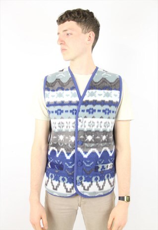 VINTAGE 90'S PATTERNED FESTIVAL WAISTCOAT