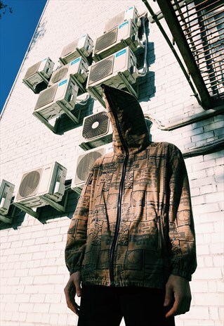 RARE VINTAGE 80S BROWN TIME JACKET