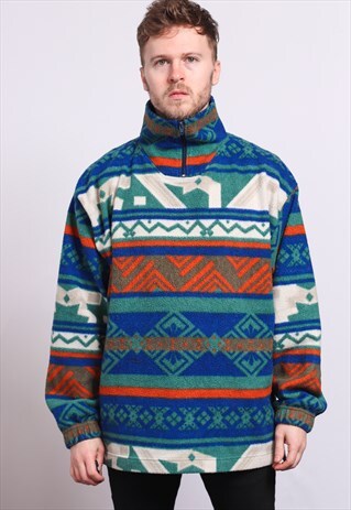 VINTAGE HALF ZIP FLEECE TOP