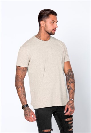 ESSENTIAL BLANK T-SHIRT - STONE CREAM