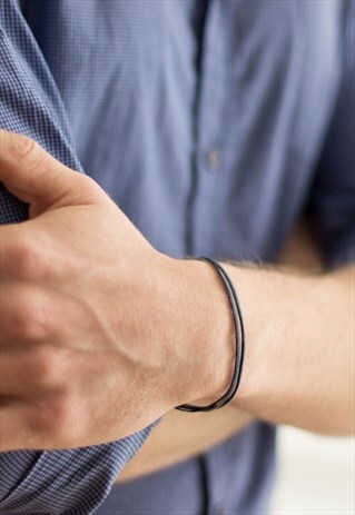 BLUE BRACELET FOR MEN STRING MENS BRACELET FOR HIM GIFT