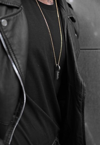 20" TRIPLE KEY PENDANT NECKLACE CHAIN - SILVER/GOLD