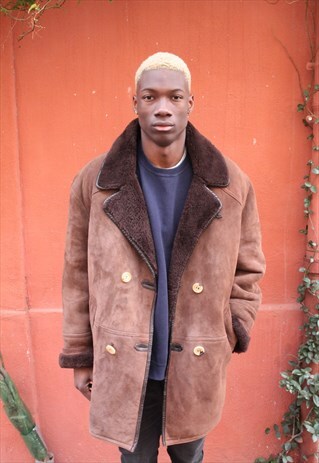 VINTAGE SHEEPSKIN SUEDE COAT