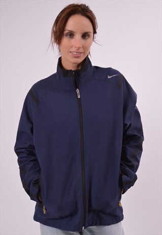 VINTAGE NIKE TRACKSUIT TOP JACKET NAVY BLUE