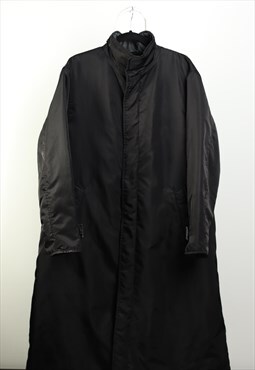 Vintage Emporio Armani Coach Padded Long Coat Black