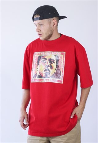 2007 VINTAGE MENS ADIDAS MUHAMMAD ALI BIG LOGO T-SHIRT
