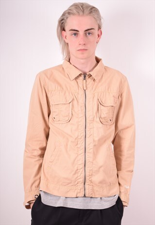 FILA MENS VINTAGE JACKET MEDIUM BEIGE 90S
