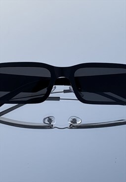 Black Y2K Colored Lens Sunglasses