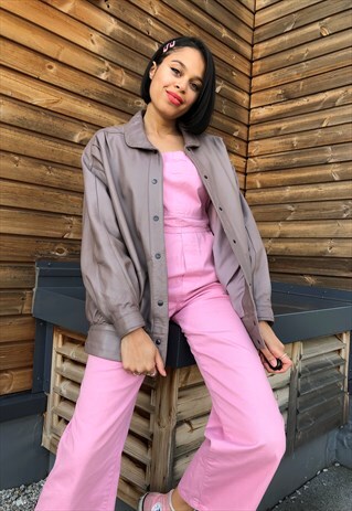VINTAGE LEATHER BOMBER JACKET