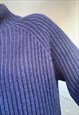 VINTAGE OVERSIZED INDIGO KNITTED PULOVER