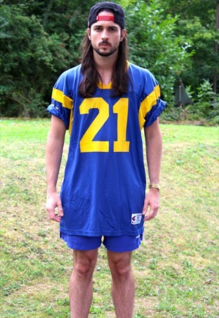 VINTAGE 90S CHAMPION USA NFL ST. LOUIS RAMS JERSEY - XL