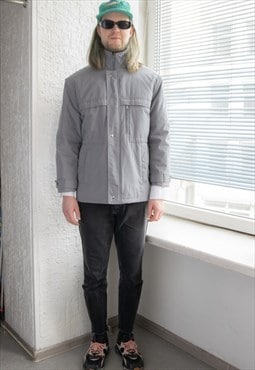 Vintage 80's Grey High Collar Jacket