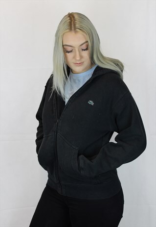 VINTAGE LACOSTE HOODIE IN BLACK