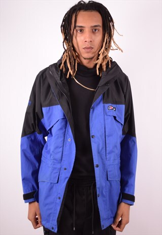 BERGHAUS MENS VINTAGE JACKET LARGE BLUE 90S