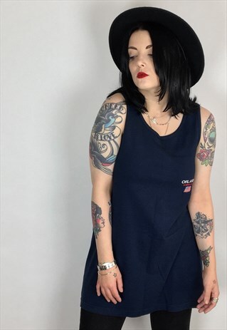 VINTAGE ORLANDO USA VEST IN NAVY SIZE LARGE
