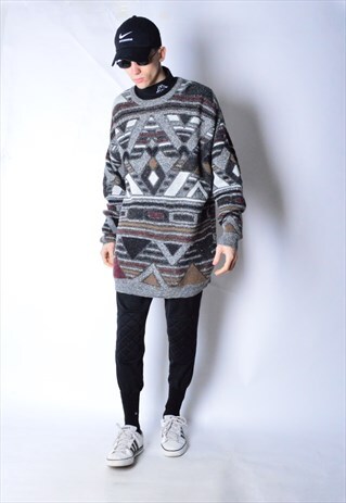 VINTAGE 90S GRUNGE WOOL BLEND JUMPER