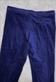 VINTAGE BLUE CORDUROY PANTS TROUSERS MADE IN ENGLAND W36 L29