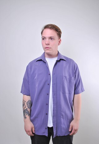 VINTAGE MAN PURPLE SHORT SLEEVE RAVE SHIRT