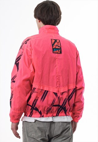 VINTAGE NIKE TRACKSUIT WINDBREAKER 90S PINK PRINTED