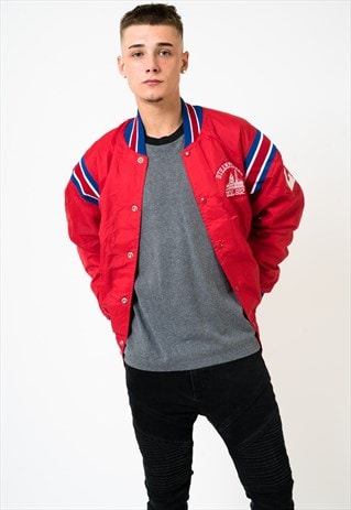 VINTAGE RED BOMBER JACKET