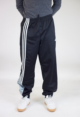 VINTAGE 90S ADIDAS BLACK TRACKSUIT BOTTOMS