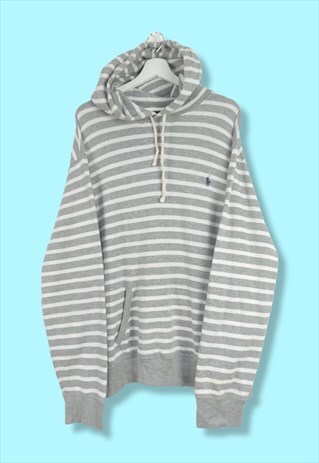 VINTAGE RALPH LAUREN Y2K HOODIE SWEATSHIRT IN GREY