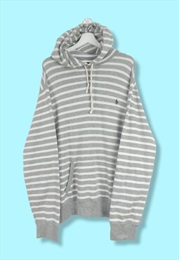 Vintage Ralph Lauren Y2K Hoodie Sweatshirt in Grey