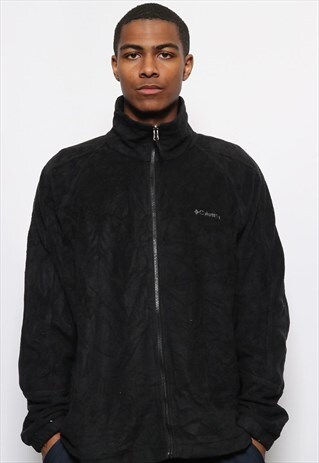 VINTAGE COLUMBIA LOGO FLEECE BLACK