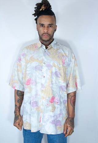 VINTAGE HAWAIIAN CRAZY PATTERNED SHIRT