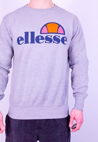VINTAGE ELLESSE SWEATSHIRT IN GREY MEDIUM